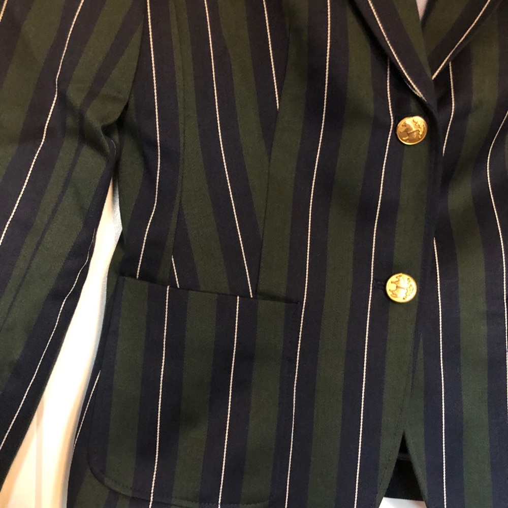 Beautiful Brooks Brothers Navy and Green Blazer - Picture 3 of 6